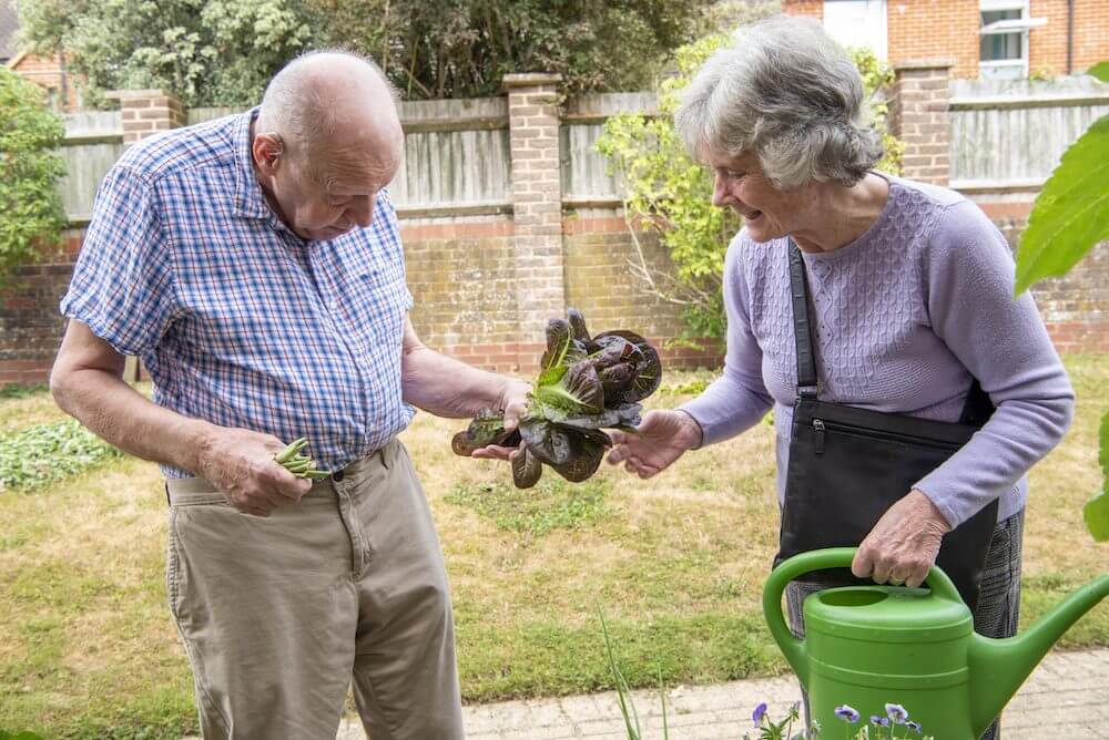 Alton residents gardening
