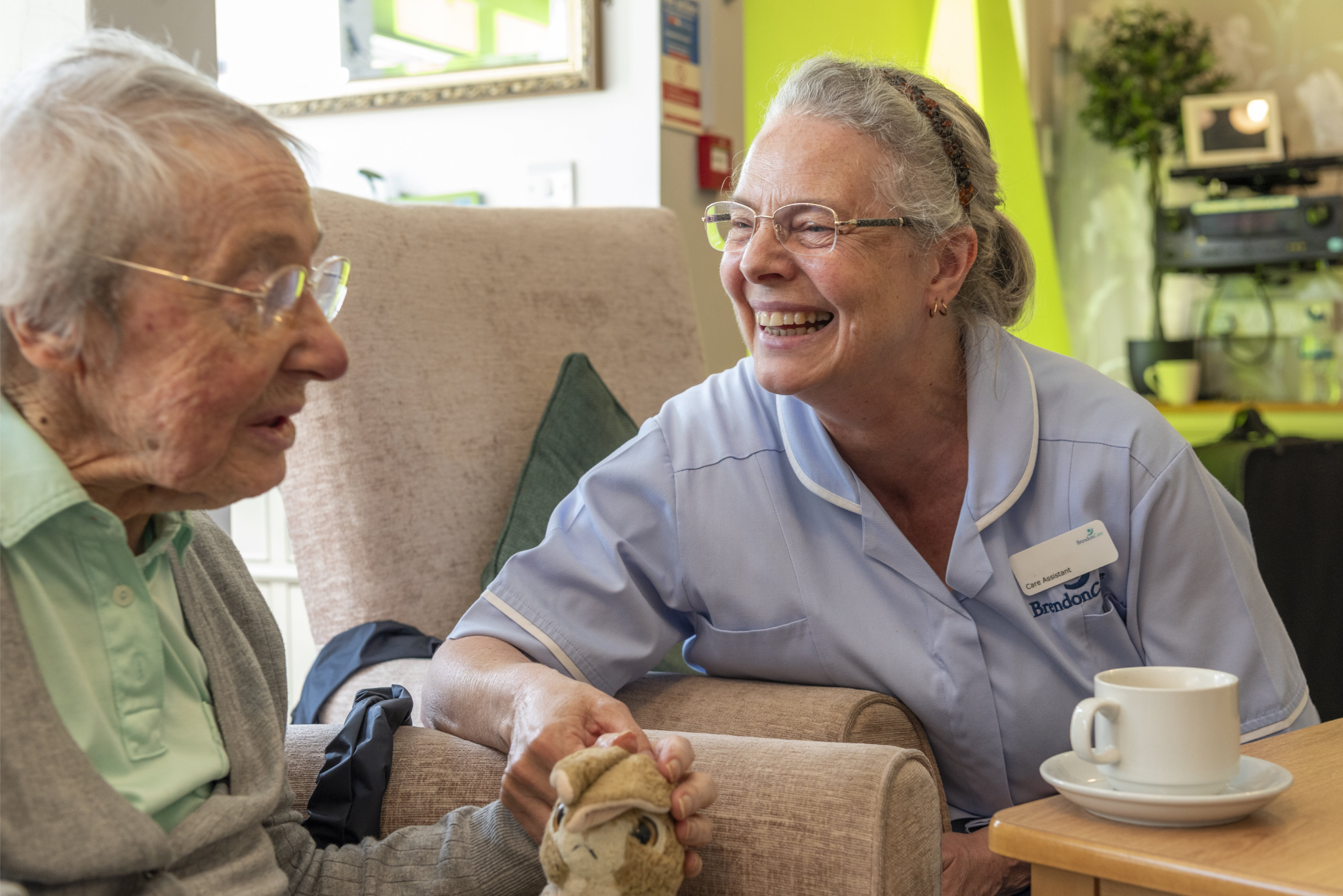Froxfield carer with resident