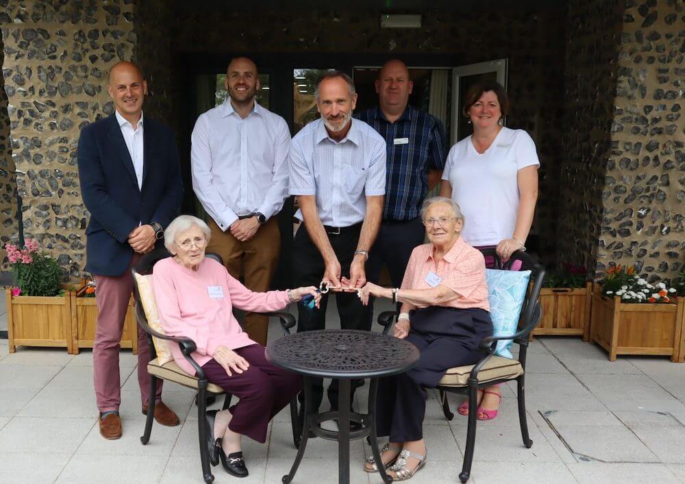 Builders hand over key to Brendoncare’s new St Giles View care home in Winchester